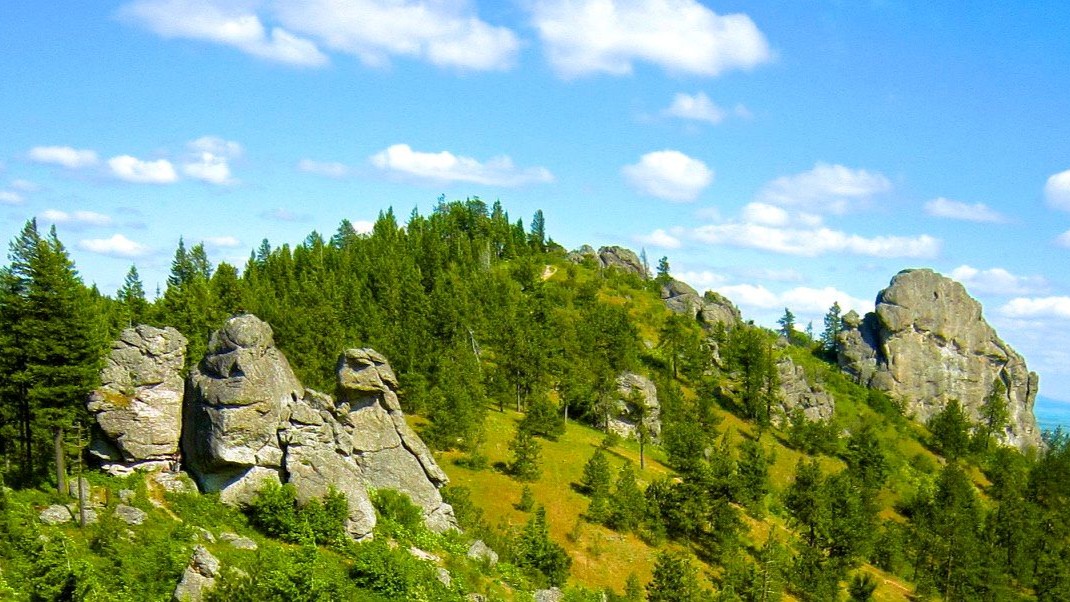 Beautiful view of the Rocks of Sharon at Dishman Hills Natural Area